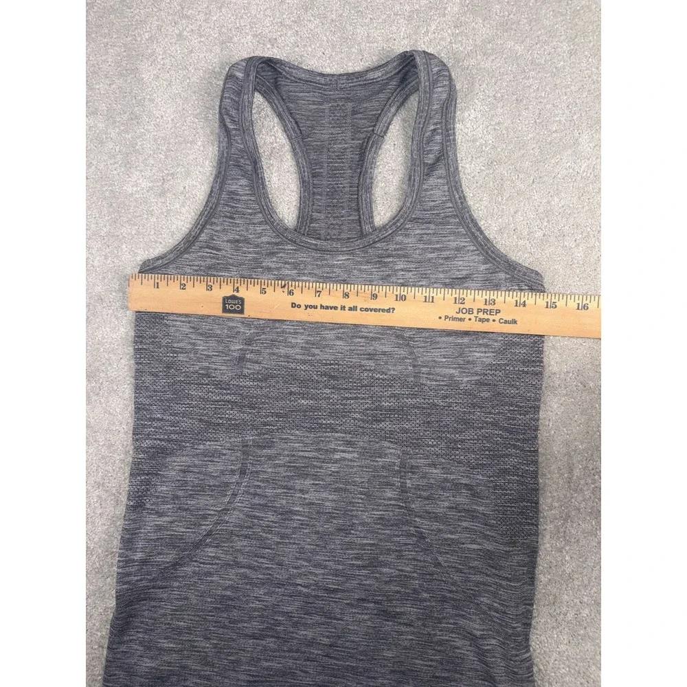 Lululemon Swiftly Tech Tank Top Womens 6 Gray Swift Stride Crush Distance Run
